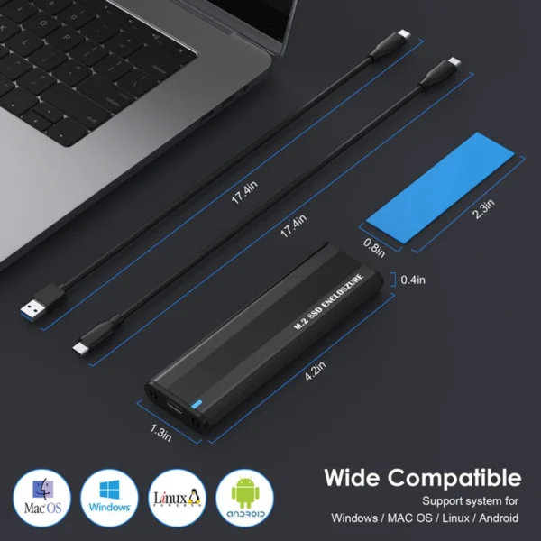 6/10Gbps M2 SSD Case NVME/NGFF Enclosure SATA Dual Protocol M.2 to USB Type C 3.1 SSD Adapter for NVME PCIE NGFF SATA SSD Box - AliExpress 44 - Image 5