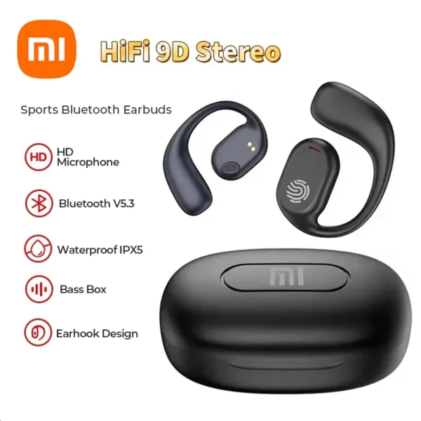 Xiaomi Bluetooth 5.3 Bone Conduction Earphones Wireless Sports Earbuds HiFi 9D Stereo Waterproof Touch Control Noise Reduction - AliExpress 44