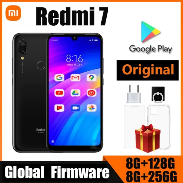 Xiaomi Redmi 7 Cellphone with Phone Case, Dual SIM Solt Cellphone Android Cell Phone Dual Camera used phone - AliExpress 509