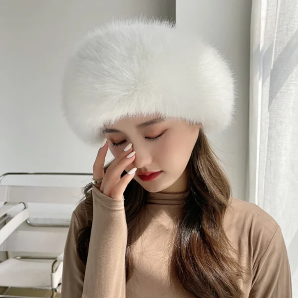 Fur Hat Women Warm Snow Ski Cap Female Faux Fox Fur Bomber Hat Lady Windproof Winter Hats for Women Russian Hat Ushanka - AliExpress - Image 3