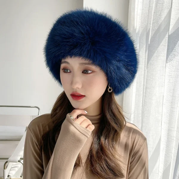 Fur Hat Women Warm Snow Ski Cap Female Faux Fox Fur Bomber Hat Lady Windproof Winter Hats for Women Russian Hat Ushanka - AliExpress - Image 4