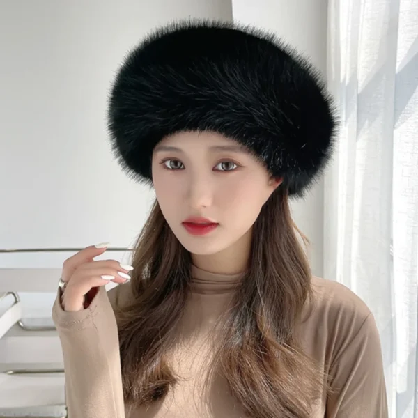 Fur Hat Women Warm Snow Ski Cap Female Faux Fox Fur Bomber Hat Lady Windproof Winter Hats for Women Russian Hat Ushanka - AliExpress - Image 6