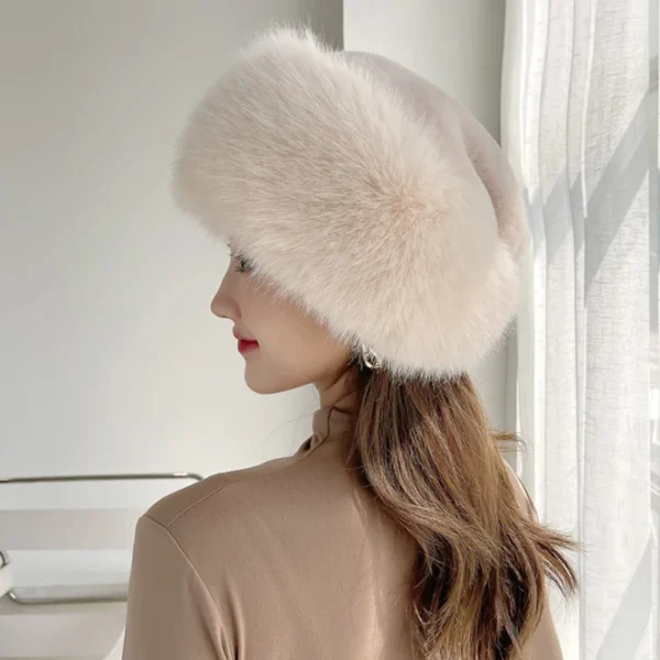 Fur Hat Women Warm Snow Ski Cap Female Faux Fox Fur Bomber Hat Lady Windproof Winter Hats for Women Russian Hat Ushanka - AliExpress