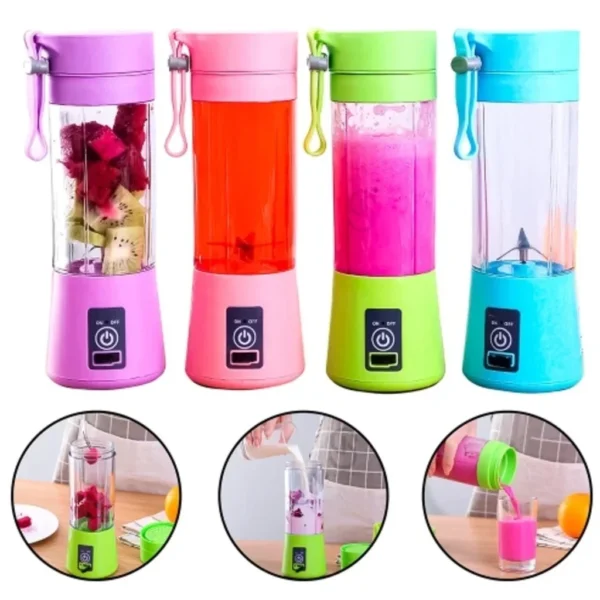 Portable Mini Blender for Shakes and Smoothies Rechargeable USB 380ML Traveling Fruit Juicer Cup Hand Fruit Blender Juicing Cup - AliExpress 6 - Image 4