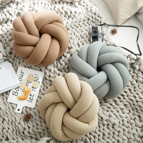 Regina Cotton DIY Hand Knot Back Cushions Cozy Car Lumbar Pillow Home Decorative Sofa Seat Cushion Soft Office Hand Rest Pillows - AliExpress 15 - Image 2