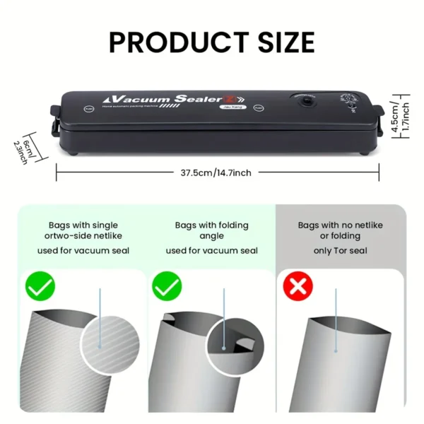 Vacuum Food Sealer Vacuum Sealer Food Storage Plastic Bags Sealer Vacuum Packaging Mini Food Preservation Machine Kitchen Tools - AliExpress 6 - Image 3