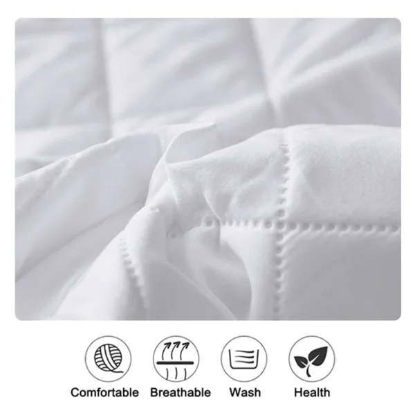 Waterproof Throw Mattress Cover Bed Fitted Sheet Mattress Protector Single/Double/140/160 Muti Size Gray/White - AliExpress 15 - Image 2