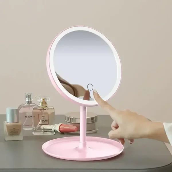 mirror Espejo de maquillaje desmontable con luz LED, Base de almacenamiento, 3 modos, recargable por USB, 1 unidad mirror - AliExpress 44 - Image 4